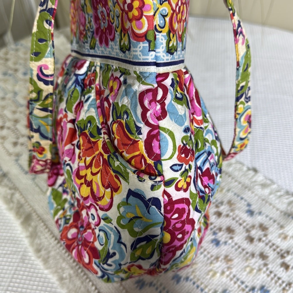 Vera Bradley Hope Garden Shoulder Handbag Tote Zippered Spring Summer - Picture 9 of 10